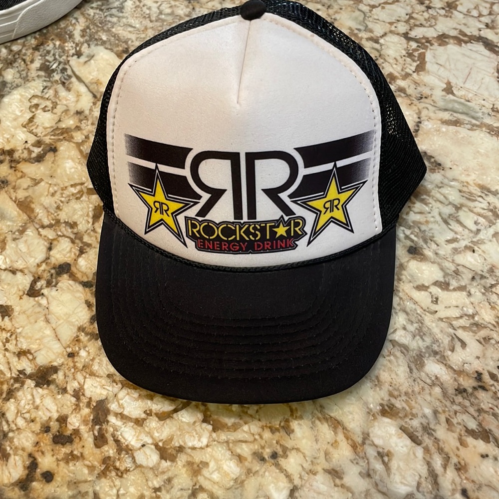 New! Rockstar truckers cap, snapback